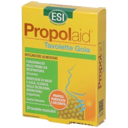 Esi Propolaid Tavolette Gola Gusto Zenzero 30 tavolette masticabili - Integratore per il naso e la gola
