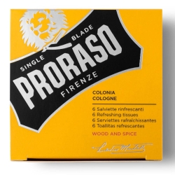 PRORASO Wood and Spice - 6 Salviettine Rinfrescanti