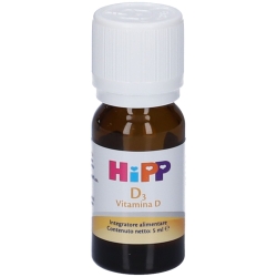 Hipp Vitamina D3 Gocce 5 ml - Integratore per la crescita e lo sviluppo osseo dei bambini