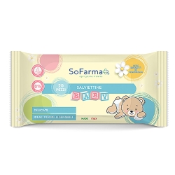 Sofarmapiu' Salviettine Baby Camomilla - 20 Salviettine Delicate Per Neonati