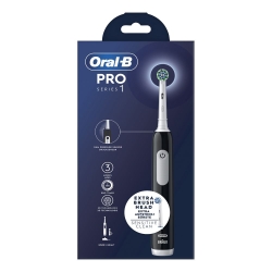 ORAL B Pro Series 1 - Spazzolino Elettrico Ricaricabile Nero + 1 Testina di ricambio