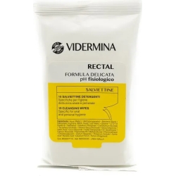 Vidermina Rectal Formula Delicata pH Fisiologico - 15 Salviette Detergenti (Confezione Danneggiata)
