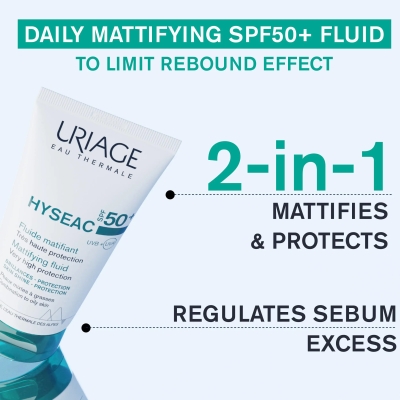Uriage Crema Solare Viso 50+ SPF Fluido Hyseac 50 ml ( confezione danneggiata)