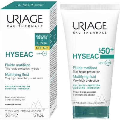 Uriage Crema Solare Viso 50+ SPF Fluido Hyseac 50 ml ( confezione danneggiata)