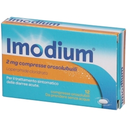 Imodium 2mg - Trattamento Diarree Acute 12 Compresse Orosolubili