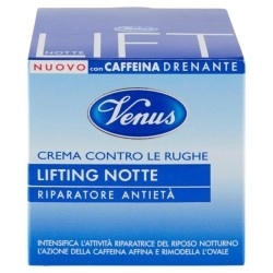 VENUS Crema Viso Antirughe Lifting Notte Con Caffeina Drenante 50 ml