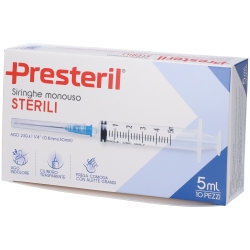 Presteril - 10 Siringhe Monouso Sterili da 5 ml