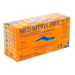 Med Nitryl Free - 100 Guanti in Nitrile Senza Polvere Taglia Small