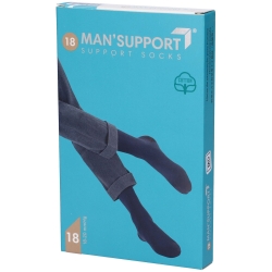 Gloria Med Man' Support - Gambaletto Cotone (18-20 mmHg) - Taglia 3 Nero