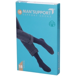 Gloria Med Man Support 18 - Gambaletto Cotone (18-20 mmHg) - Taglia 4 Nero