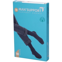 Gloria Med Man' Support 18 - Gambaletto Cotone (18-20 mmHg) - Taglia 5 Nero