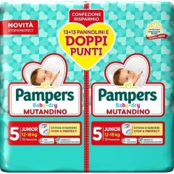 Pampers Baby Dry Mutandino - 26 Pannolini Taglia 5 Junior (12/18 Kg)