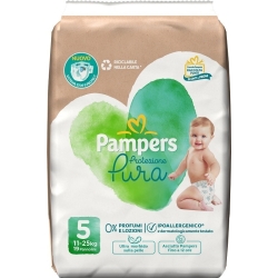 Pampers Protezione Pura - 19 Pannolini Taglia 5 (11-25Kg)