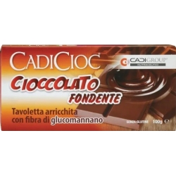 Cadicioc 100 gr - Tavoletta Di Cioccolato Fondente Con Glucomannano