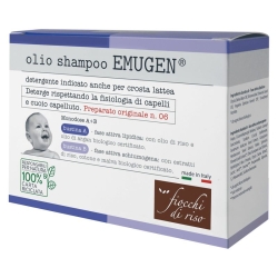 FIOCCHI DI RISO Olio Shampoo Emugen - Detergente Bifasico Ultra-Delicato Per Neonati 10 Bustine