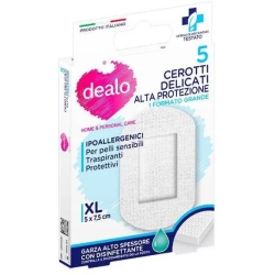 Dealo Cerotti Delicati Alta Protezione - 5 Cerotti Xl Da 5 x 7,5 cm ( confezione danneggiata)