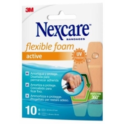 Nexcare Flexible Foam - 10 Medicazioni Per Piccole Ferite, Graffi e Vesciche