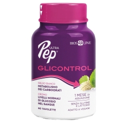 Ultra Pep Glicontrol 60 Tavolette - Integratore per il metabolismo dei carboidrati e del glucosio