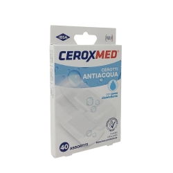 Ceroxmed - 40 Cerotti Anti-acqua con Garza Disinfettante