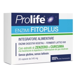 Prolife Enzimi FitoPlus - Integratore per le funzioni intestinali 20 capsule