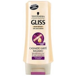 balsamo cashmere karite' per capelli secchi o inariditi pettinabilita' e nutrimento 200 ml gliss