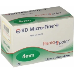 Bd Micro-Fine Bd Microfine - 100 Aghi per penna 32G x 4mm (Confezione danneggiata)