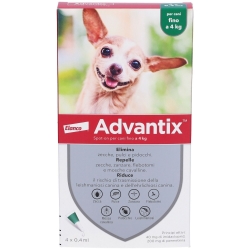 Advantix Spot On - 4 Pipette 0,4 ml per Cani fino a 4 kg