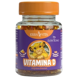 Disney Vitamina D Gusto Limone e Miele 30 Gommose - Integratore Per Ossa, Denti e Muscoli