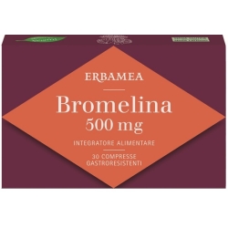 Erbamea Bromelina 500 mg - Integratore per la cellulite e il drenaggio dei liquidi 30 Compresse