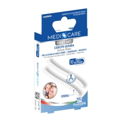 Medicare 10 Cerotti Per La Sutura Di Tagli e Ferite 3 x 75mm