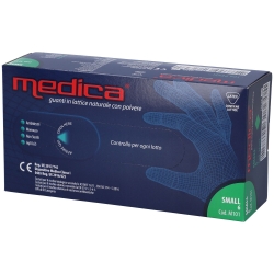 Medica - 100 Guanti In Lattice Naturale con Polvere Taglia S