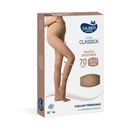 Sauber Linea Classica -  Collant Premaman Maglia Microrete 70 Den (13-17 mmHg) Taglia 5 Colore Nero