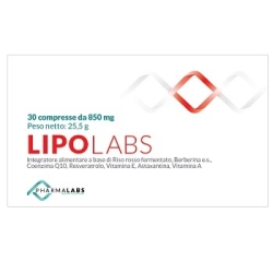 Lipolabs 30 Compresse da 850 mg - Integratore per il colesterolo e la funzione cardiovascolare