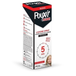 Pouxit Flash - Lozione Spray Anti Pidocchi e Lendini Azione Rapida 150 ml + Pettine
