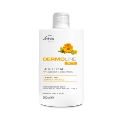 Vebix DermoLine Lenitivo - Bagnodoccia Idratante alla Calendula per Tutti i Tipi di Pelle 500 ml