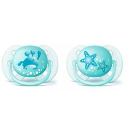 Avent Ultra Soft Dummy Blue - 2 succhietti in silicone 0-6 mesi