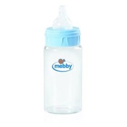 Biberon In vetro 270 ml Blu (Confezione Danneggiata)