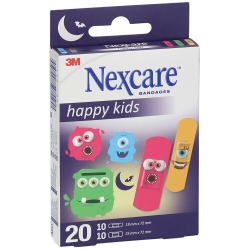 Nexcare Happy Kids Plasters Monsters - 20 Cerotti Assortiti
