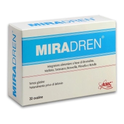 MIRADREN 30 Ovaline - Integratore per il drenaggio dei liquidi, la depurazione e le articolazioni