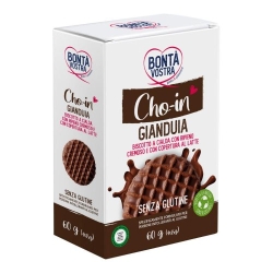 Bontà Vostra Cho-in Gianduia - biscotto a cialda senza glutine con ripieno cremoso 60 gr