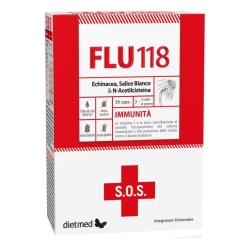 Flu118 - Integratore per le difese immunitarie e le vie respiratorie 30 Capsule