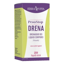 Erba Vita PesoStop Drena 20 Liquid Stick - Integratore per il drenaggio dei liquidi corporei