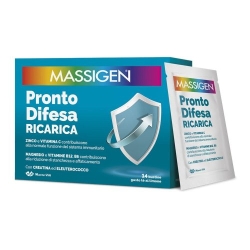 Massigen Pronto Difesa Ricarica 14 Bustine - Integratore per il sistema immunitario e l'energia