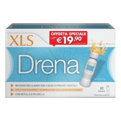 XLS Drena 10 Flaconcini da 70 ml - Integratore per il drenaggio liquidi