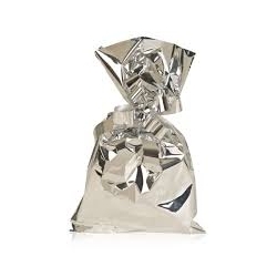 Buste regalo in ppl metal lucido 16x25 cm - 50 buste Argento (Confezione Danneggiata)