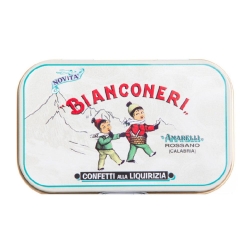 Bianconeri - Confetti di liquirizia pura alla menta, senza zucchero e glutine 20 gr