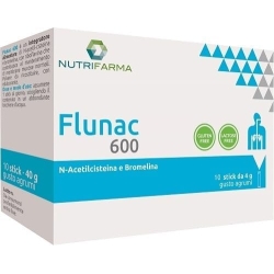 Flunac 600 Gusto Agrumi - Integratore per le membrane mucose 10 Stick