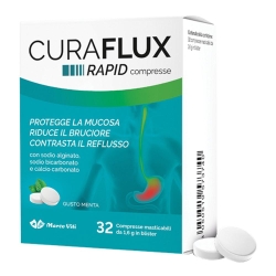 Marco Viti Curaflux Rapid Gusto Menta - Dispositivo Medico Reflusso e Bruciore di Stomaco 32 Compresse