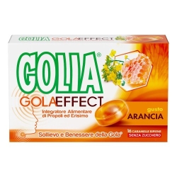 Gola Effect Gusto Arancia 16 Caramelle - Integratore per la gola e la voce