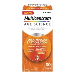 Multicentrum Age Science 30 Compresse - Integratore per Ossa, Muscoli e Articolazioni